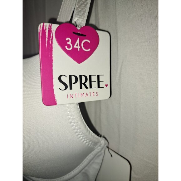 Spree 34C White Padded Underwire Push-up Clasp Back Bra - Picture 4 of 4